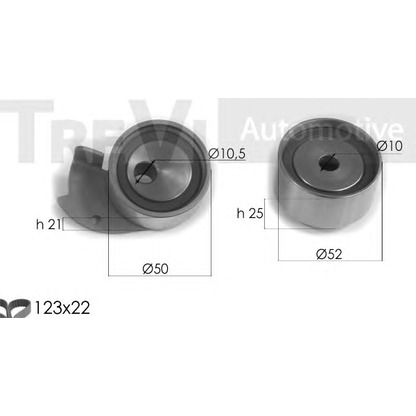 Фото Комплект ремня ГРМ TREVI AUTOMOTIVE KD1377