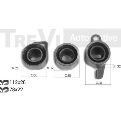 Photo Timing Belt Kit TREVI AUTOMOTIVE KD1389