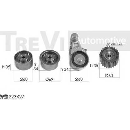 Zdjęcie Zestaw paska rozrządu TREVI AUTOMOTIVE KD1399