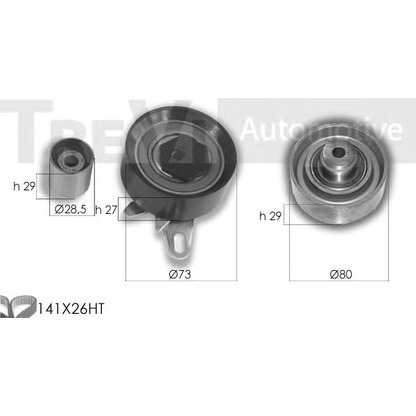 Фото Комплект ремня ГРМ TREVI AUTOMOTIVE KD1424