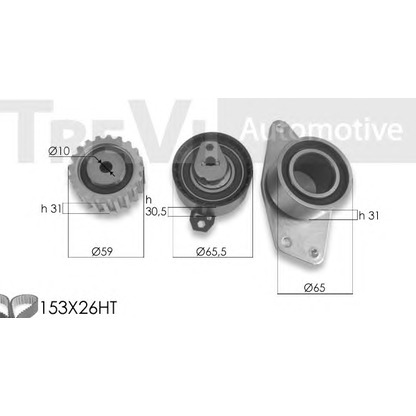 Photo Timing Belt Kit TREVI AUTOMOTIVE KD1457