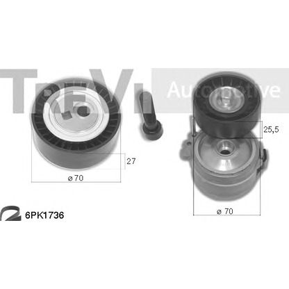 Zdjęcie Zestaw paska klinowego wielorowkowego TREVI AUTOMOTIVE KA1014