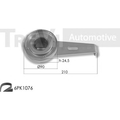 Photo V-Ribbed Belt Set TREVI AUTOMOTIVE KA1046