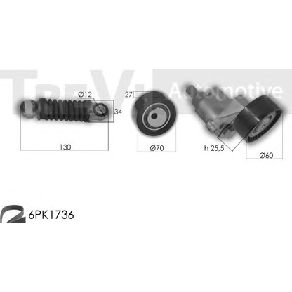 Photo V-Ribbed Belt Set TREVI AUTOMOTIVE KA1068