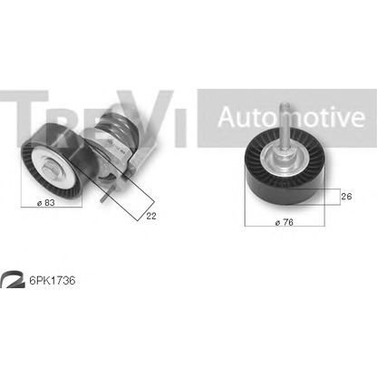 Zdjęcie Zestaw paska klinowego wielorowkowego TREVI AUTOMOTIVE KA1091