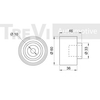 Photo Deflection/Guide Pulley, timing belt TREVI AUTOMOTIVE TD1095