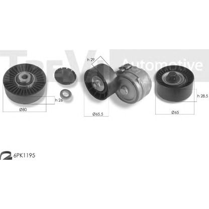 Zdjęcie Zestaw paska klinowego wielorowkowego TREVI AUTOMOTIVE KA1134