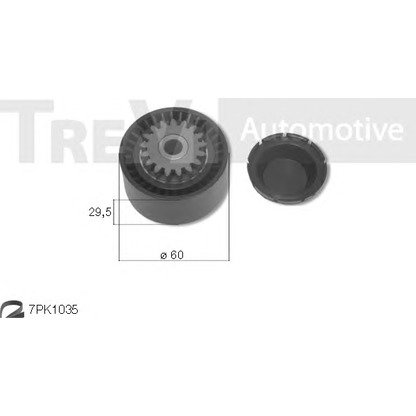 Foto Polea inversión/guía, correa poli V TREVI AUTOMOTIVE KA1186