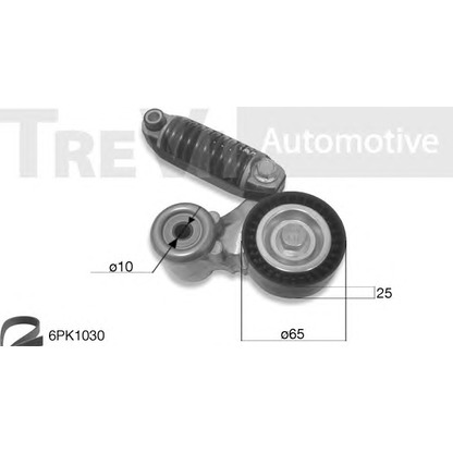 Photo Jeu de courroies trapézoïdales à nervures TREVI AUTOMOTIVE KA1247