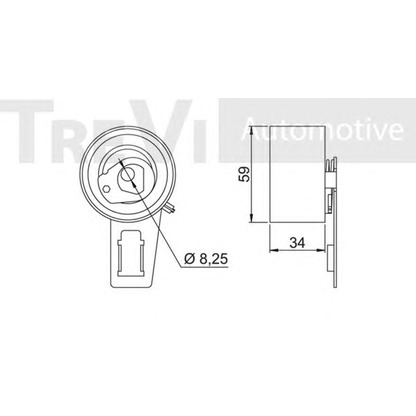 Photo Poulie-tendeur, courroie crantée TREVI AUTOMOTIVE TD1545