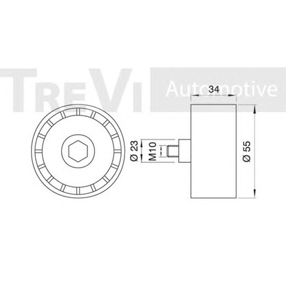 Фото Паразитный / Ведущий ролик, зубчатый ремень TREVI AUTOMOTIVE TD1546