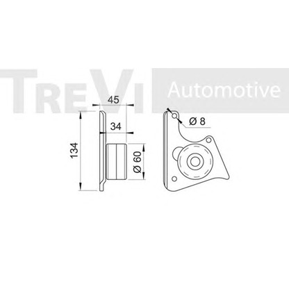 Photo Deflection/Guide Pulley, timing belt TREVI AUTOMOTIVE TD1100