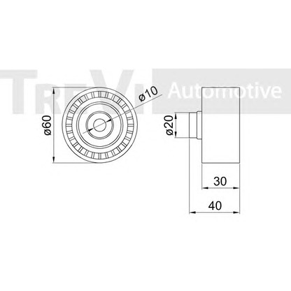 Photo Deflection/Guide Pulley, timing belt TREVI AUTOMOTIVE TD1621