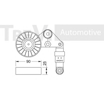 Photo Belt Tensioner, v-ribbed belt TREVI AUTOMOTIVE TA1111