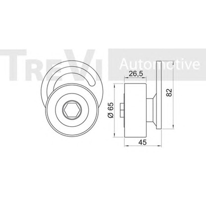 Photo Belt Tensioner, v-ribbed belt TREVI AUTOMOTIVE TA1039