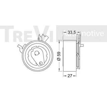 Zdjęcie Rolka napinacza, pasek rozrządu TREVI AUTOMOTIVE TD1637