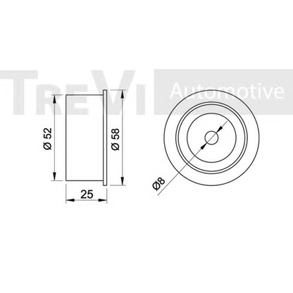 Foto Polea inversión/guía, correa distribución TREVI AUTOMOTIVE TD1122