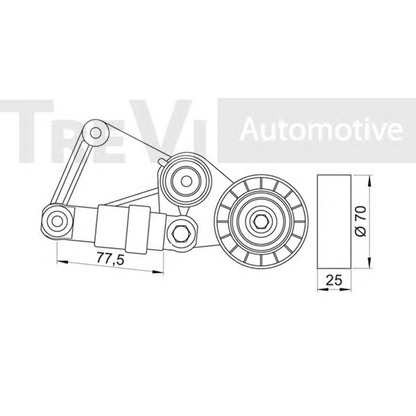 Foto Tendicinghia, Cinghia Poly-V TREVI AUTOMOTIVE TA1208