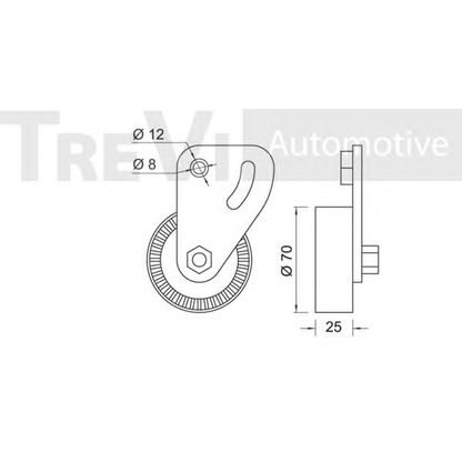 Photo Poulie-tendeur, courroie trapézoïdale à nervures TREVI AUTOMOTIVE TA1210