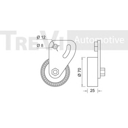 Фото Натяжной ролик, поликлиновой  ремень TREVI AUTOMOTIVE TA1210