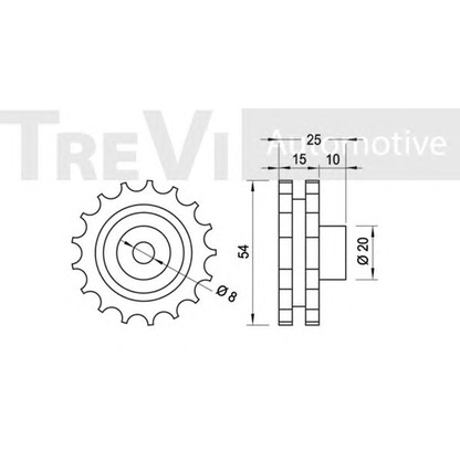 Foto Galoppino/Guidacinghia, Cinghia dentata TREVI AUTOMOTIVE TD1239