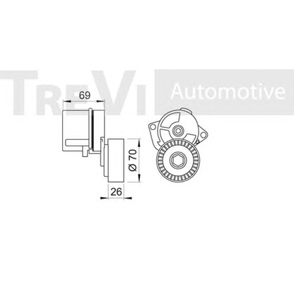 Foto Tensor de correa, correa poli V TREVI AUTOMOTIVE TA1205