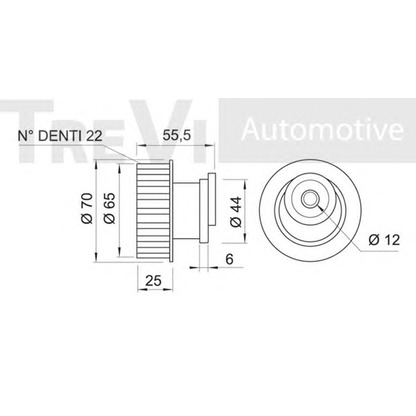 Foto Polea tensora, correa dentada TREVI AUTOMOTIVE TD1127