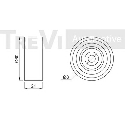 Foto Umlenk-/Führungsrolle, Zahnriemen TREVI AUTOMOTIVE TD1128