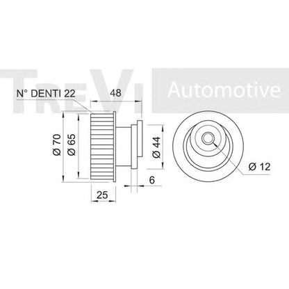 Zdjęcie Rolka napinacza, pasek rozrządu TREVI AUTOMOTIVE TD1129