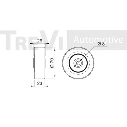 Фото Натяжной ролик, поликлиновой  ремень TREVI AUTOMOTIVE TA1049