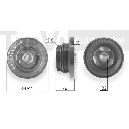 Фото Ременный шкив, коленчатый вал TREVI AUTOMOTIVE PC1220