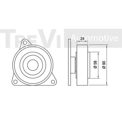 Фото Натяжной ролик, поликлиновой  ремень TREVI AUTOMOTIVE TA1471