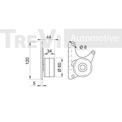 Zdjęcie Rolka kierunkowa / prowadząca, pasek rozrządu TREVI AUTOMOTIVE TD1138