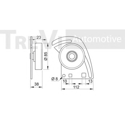 Фото Натяжной ролик, поликлиновой  ремень TREVI AUTOMOTIVE TA1053