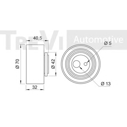 Photo Poulie-tendeur, courroie crantée TREVI AUTOMOTIVE TD1139