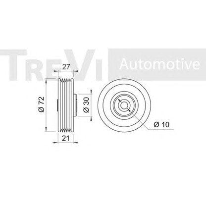 Zdjęcie Rolka napinacza, pasek klinowy wielorowkowy TREVI AUTOMOTIVE TA1055