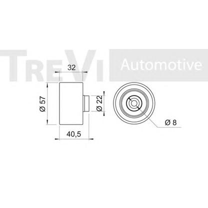 Photo Deflection/Guide Pulley, timing belt TREVI AUTOMOTIVE TD1140