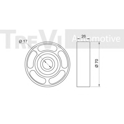Photo Deflection/Guide Pulley, v-ribbed belt TREVI AUTOMOTIVE TA1066