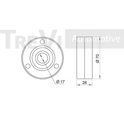 Photo Deflection/Guide Pulley, v-ribbed belt TREVI AUTOMOTIVE TA1540