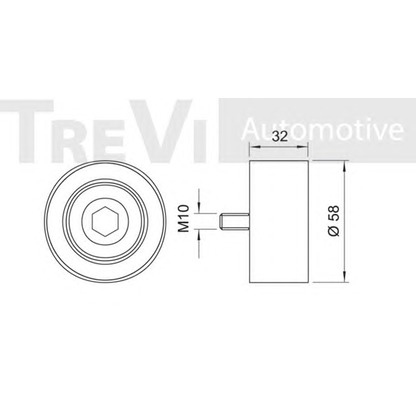 Foto Umlenk-/Führungsrolle, Zahnriemen TREVI AUTOMOTIVE TD1579