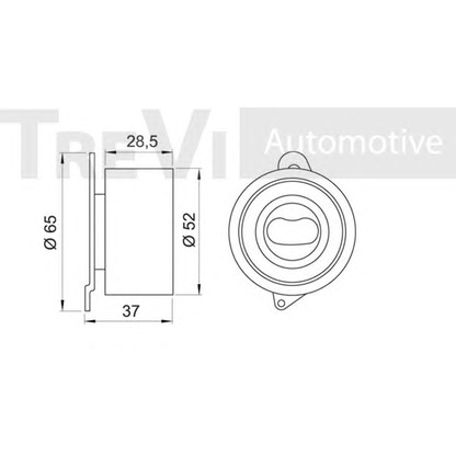 Photo Poulie-tendeur, courroie crantée TREVI AUTOMOTIVE TD1144