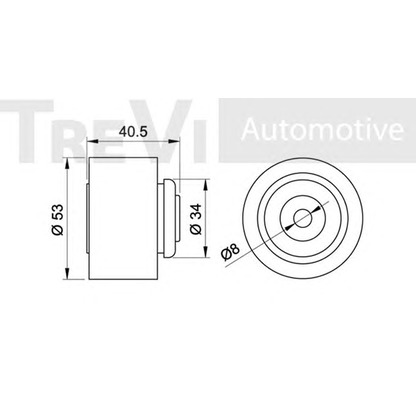 Фото Паразитный / Ведущий ролик, зубчатый ремень TREVI AUTOMOTIVE TD1153