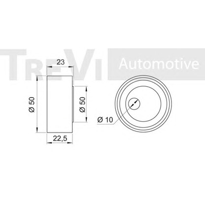 Photo Tensioner Pulley, timing belt TREVI AUTOMOTIVE TD1164