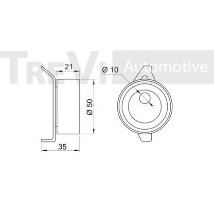 Photo Deflection/Guide Pulley, timing belt TREVI AUTOMOTIVE TD1485