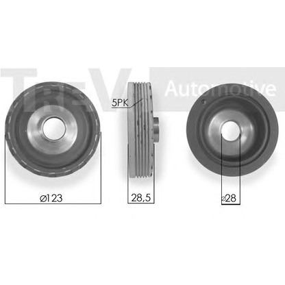 Photo Belt Pulley, crankshaft TREVI AUTOMOTIVE PC1216