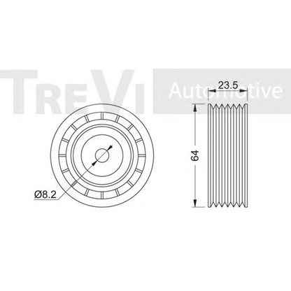 Photo Deflection/Guide Pulley, v-ribbed belt TREVI AUTOMOTIVE TA1108