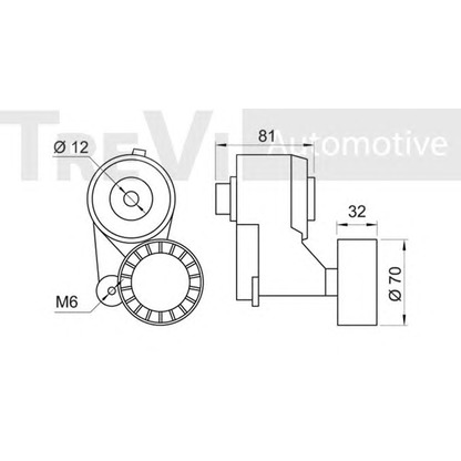 Foto Tensor de correa, correa poli V TREVI AUTOMOTIVE TA1138