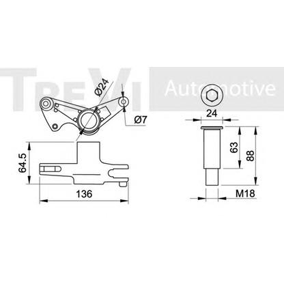 Photo Bearing Journal, tensioner pulley lever TREVI AUTOMOTIVE TA1478