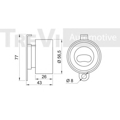 Zdjęcie Rolka napinacza, pasek rozrządu TREVI AUTOMOTIVE TD1168