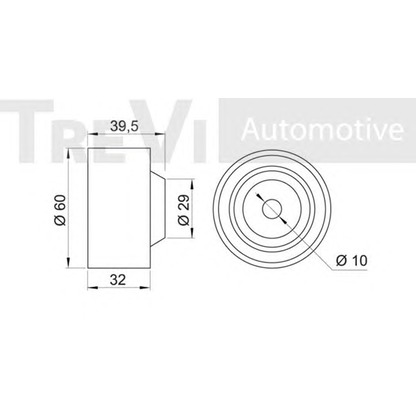 Foto Umlenk-/Führungsrolle, Zahnriemen TREVI AUTOMOTIVE TD1174